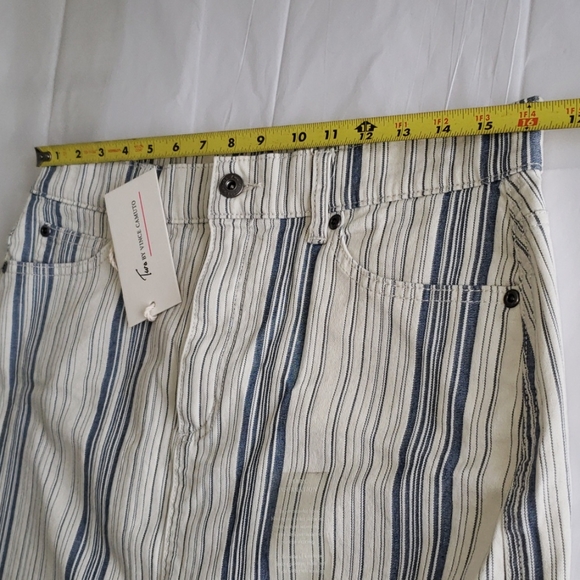 TWO/Vince Camuto NEW Jean Classic Striped Denim Skirt Business Casual Mini - Picture 11 of 14